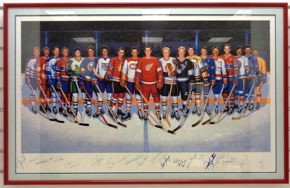 500 Goal Scorers Autographed Framed Poster (Pick up only)