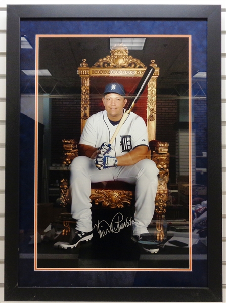 Miguel Cabrera Autographed Framed 20x30 Photo (Pick up only)