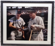 Ted Williams Autographed Framed Photo with Babe Ruth