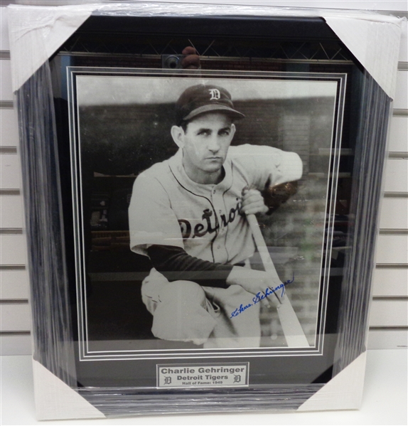 Charlie Gehringer Autographed Framed 16x20