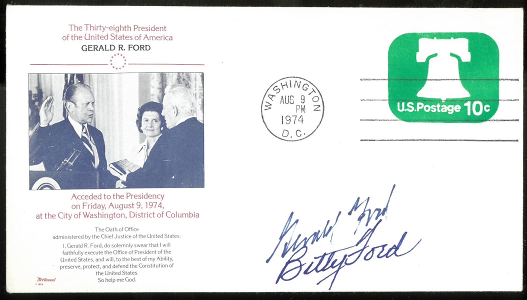 Gerald Ford & Betty Ford Autographed Inauguration Day Cachet