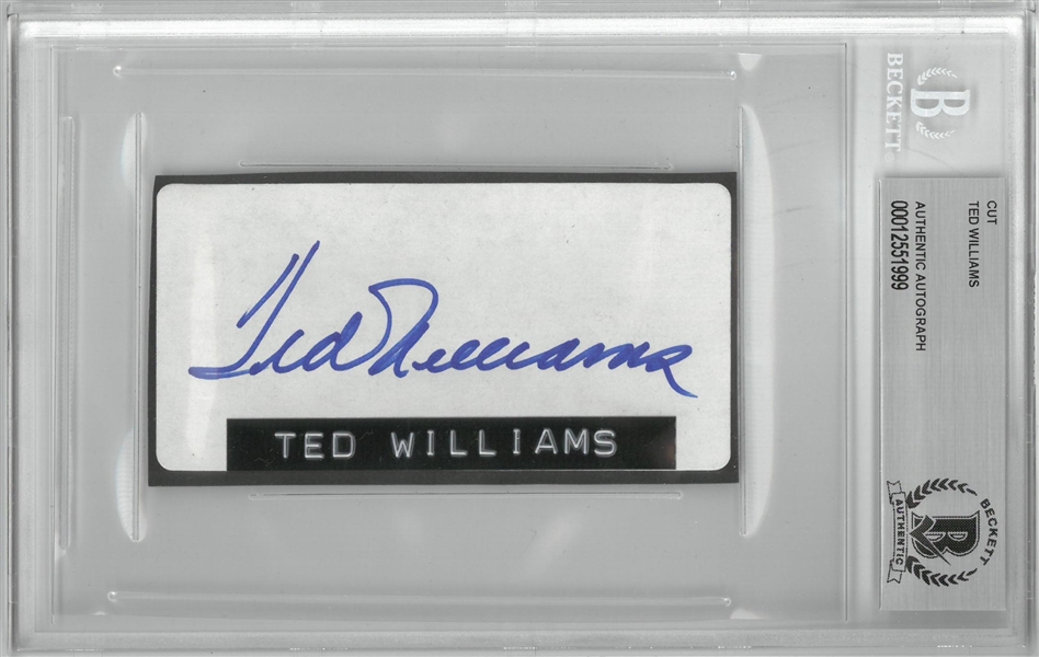 Lot Detail - Ted Williams Autographed Cut Signature