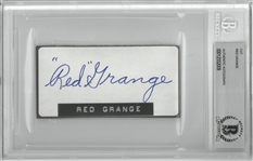 Red Grange Autographed 2x3 Cut