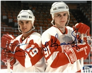 Steve Yzerman & Sergei Fedorov Autographed 8x10 Photo