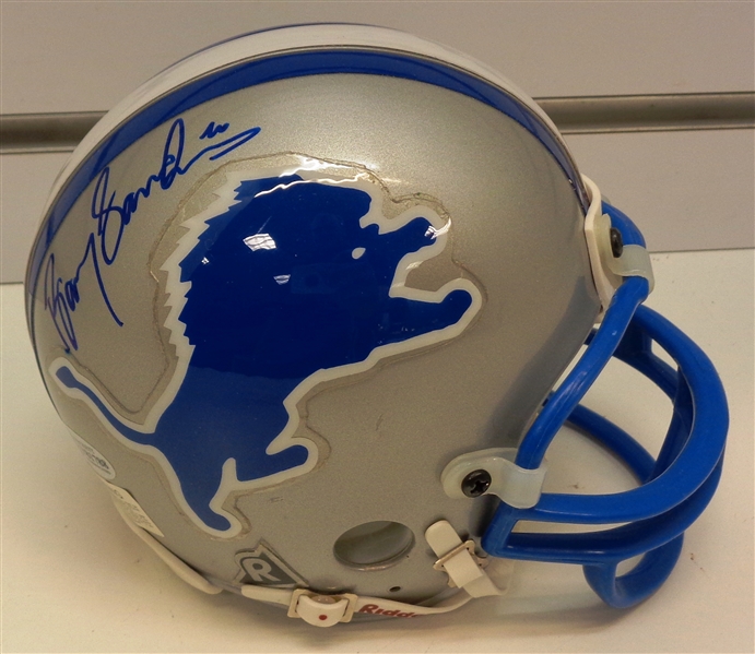 Barry Sanders Autographed Mini Helmet