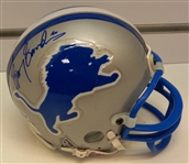 Barry Sanders Autographed Mini Helmet