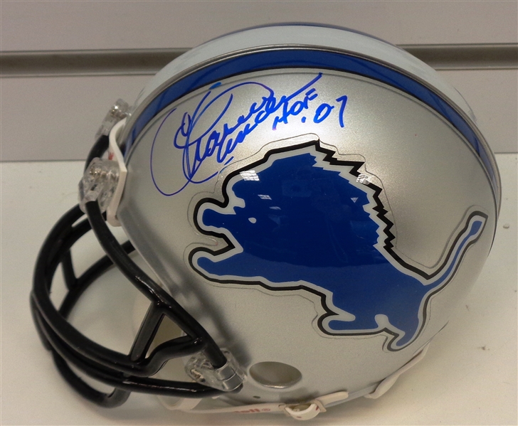 Charlie Sanders Autographed Mini Helmet