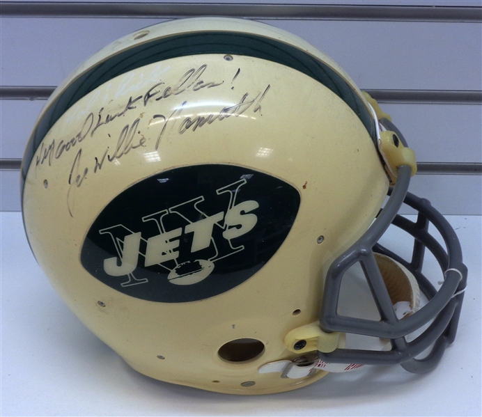 Joe Namath Autographed Jets Full Size Authentic Helmet