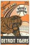 1938 Detroit Tigers Scorecard