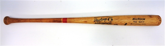 Mike Heath Game Used Bat