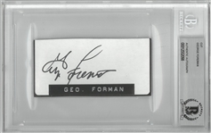 George Foreman Autographed 2x4 Cut