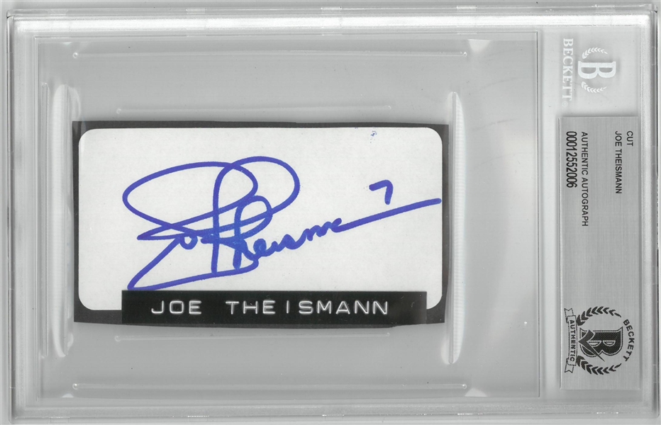 Joe Theismann Autographed 2x4 Cut