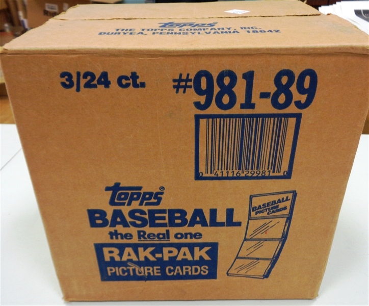 Lot Detail - 1989 Topps Baseball Rack Pack Case