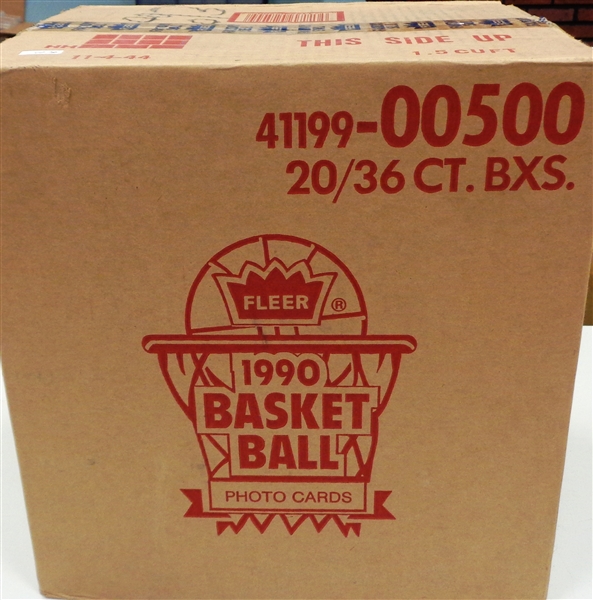 1990/91 Fleer Basketball Unopened Wax Case