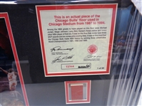 Michael Jordan Framed Photo w/ Piece of Bulls Floor