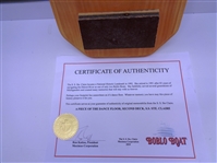 Boblo Boat Plaque with Piece of the Dance Floor