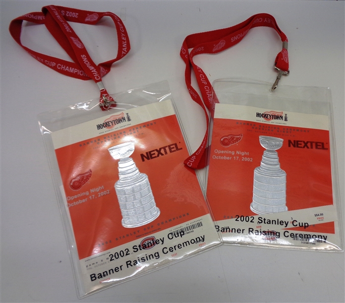 Detroit Red Wings 2002 Banner Raising Tickets