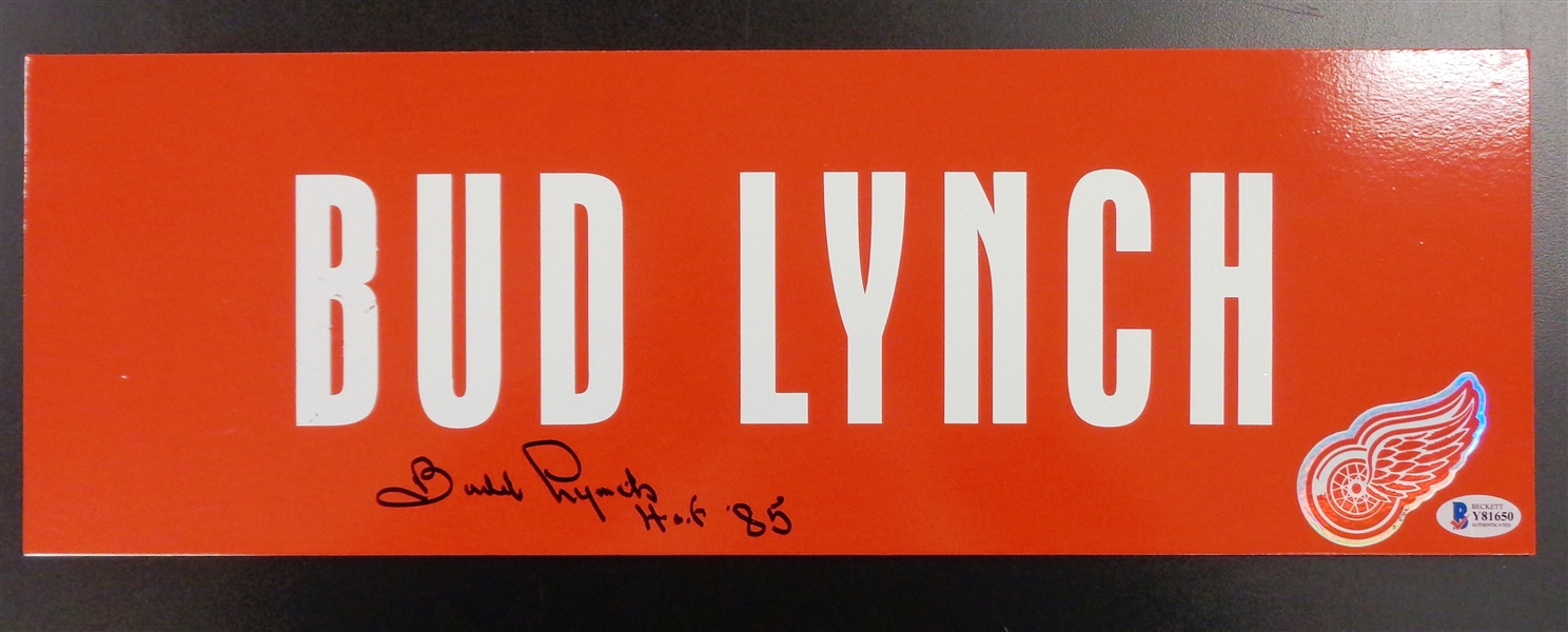 Budd Lynch Autographed 6x18 Metal Sign
