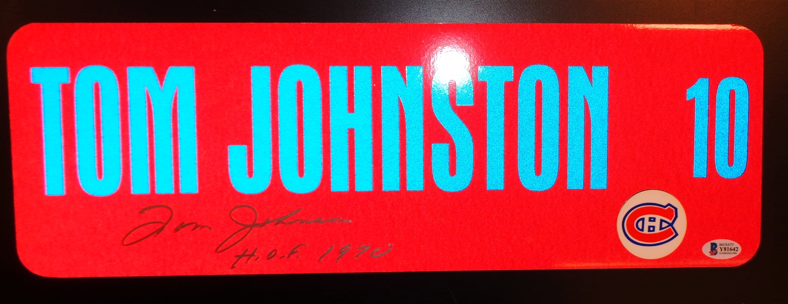Tom Johnson Autographed 6x18 Street Sign