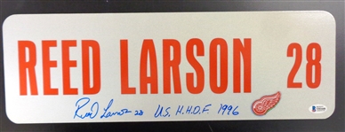 Reed Larson Autographed 6x18 Street Sign
