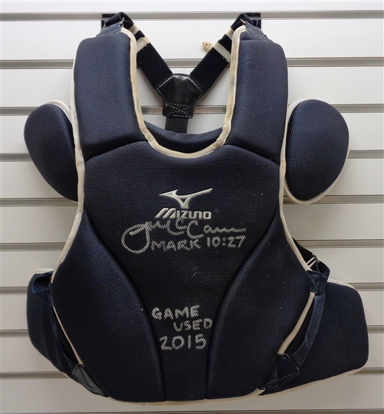 James McCann Game Used & Autographed 2015 Chest Protector