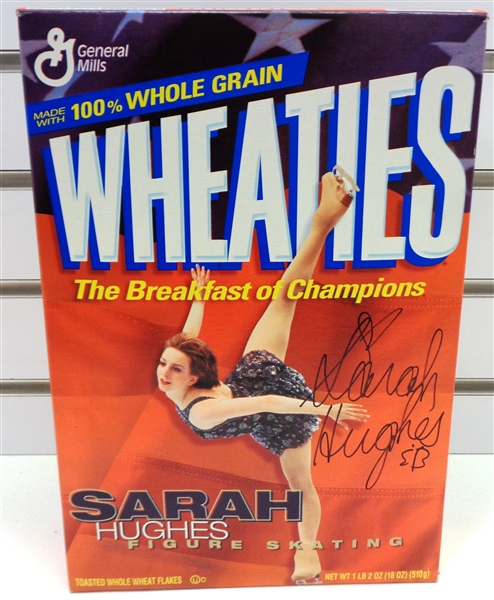 Sarah Hughes Autographed Wheaties Box