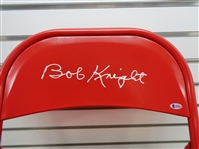 Bobby Knight Autographed Red Metal Folding Chair