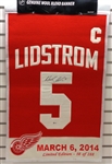 Nick Lidstrom Autographed 24x27 Wool Banner