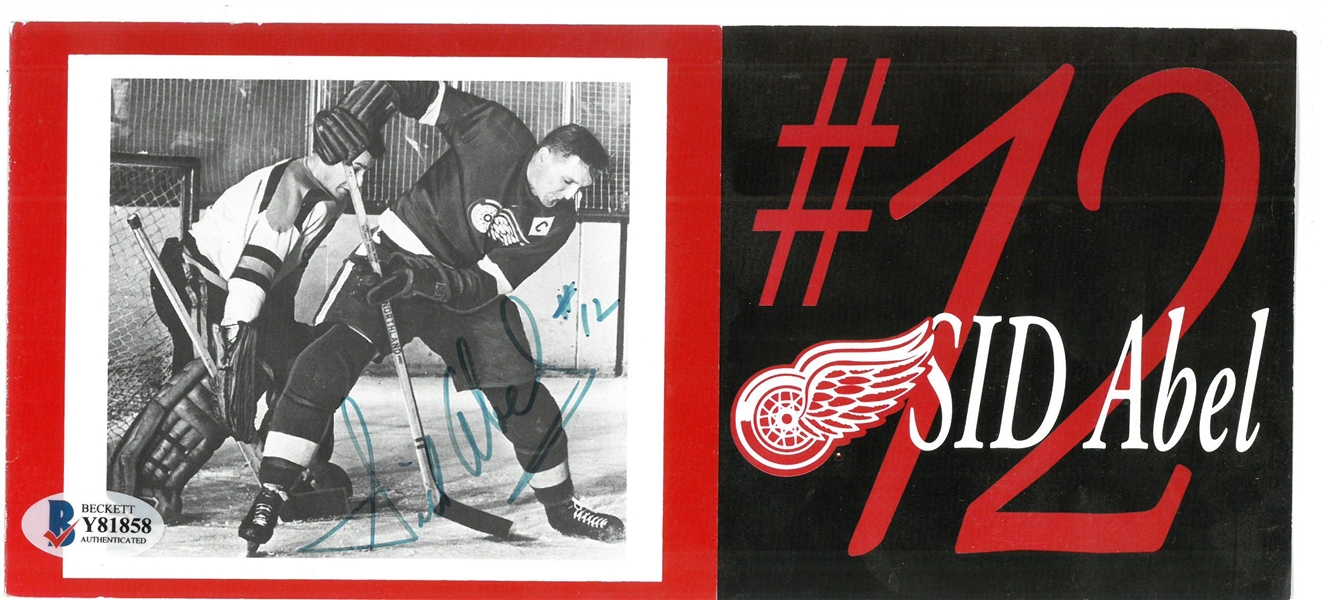 Sid Abel Autographed Pamphlet