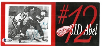 Sid Abel Autographed Pamphlet
