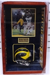 Braylon Edwards Autographed Mini Helmet Shadowbox (Pick Up Only)