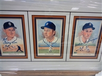 Kell/Kaline/Gehringer Autographed Framed Perez Steele Cards