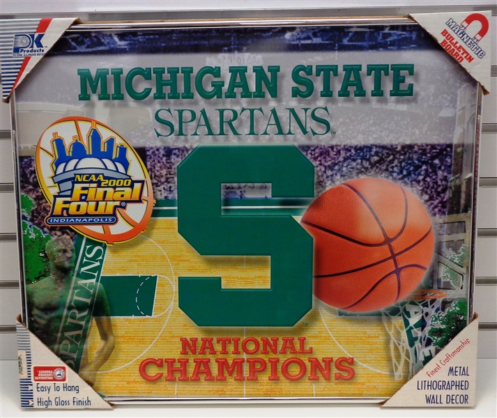 MSU Spartans 2000 Champs 20x24 Metallic Sign