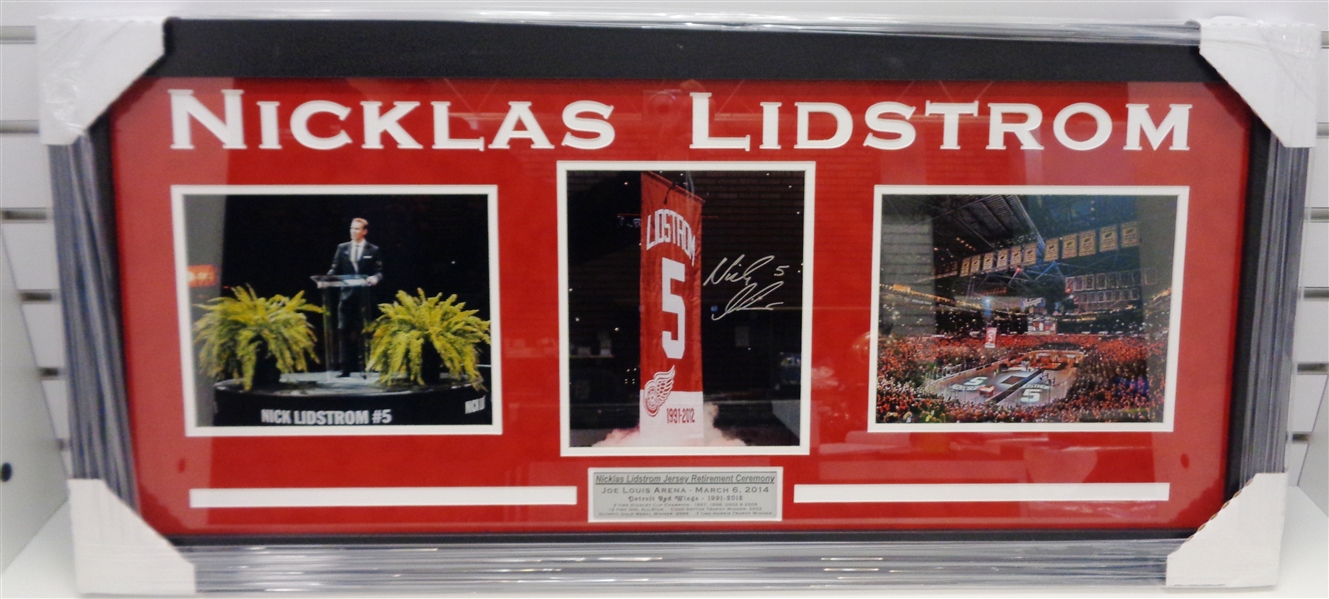 Nick Lidstrom Autographed Framed Retirement Collage