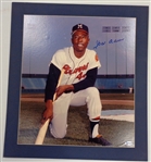 Hank Aaron Autographed Matted 16x20 Photo