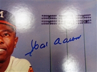 Hank Aaron Autographed Matted 16x20 Photo