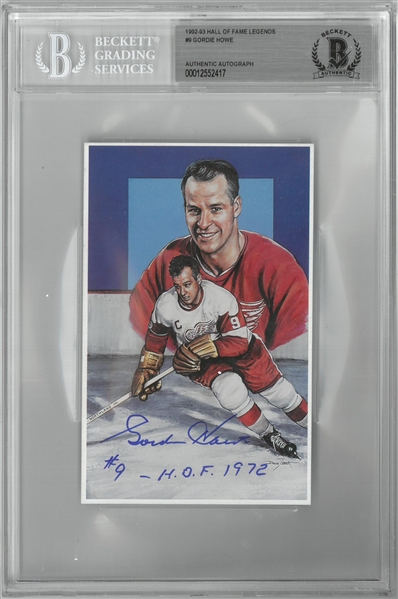 Gordie Howe Autographed Legends of Hockey Card