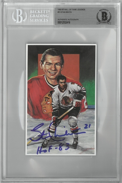 Stan Mikita Autographed Legends of Hockey Card