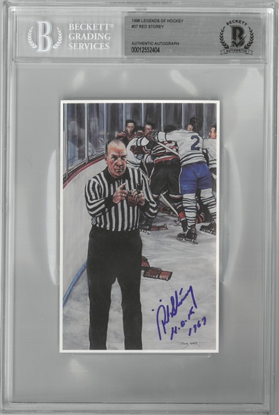 Red Storey Autographed Legends of Hockey Card