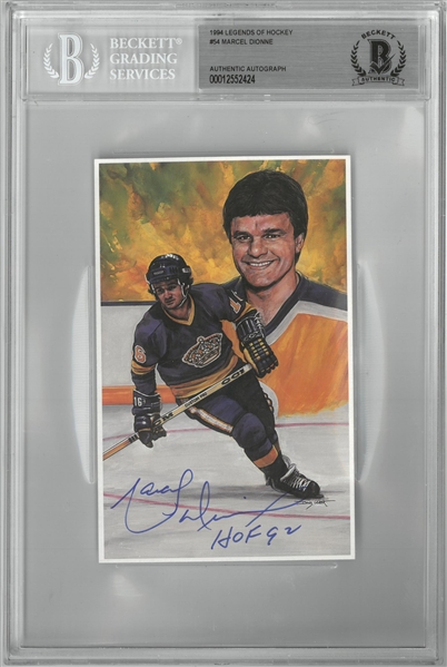 Marcel Dionne Autographed Legends of Hockey Card