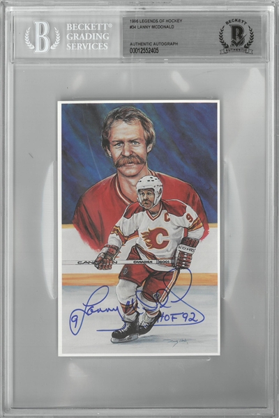 Lanny McDonald Autographed Legends of Hockey Card