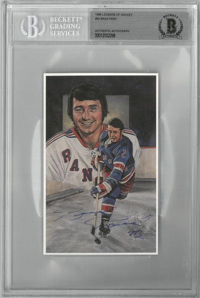 Brad Park Autographed Legends of Hockey Card
