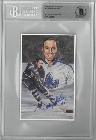 Frank Mahovlich Autographed Legends of Hockey Card