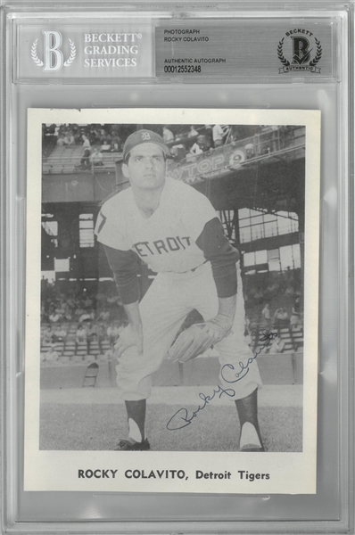 Rocky Colavito Autographed 5x7 Photo