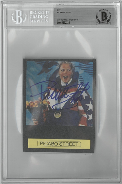 Picabo Street Autographed Newspaper Photo