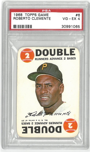 Roberto Clemente 1968 Topps Game PSA 4