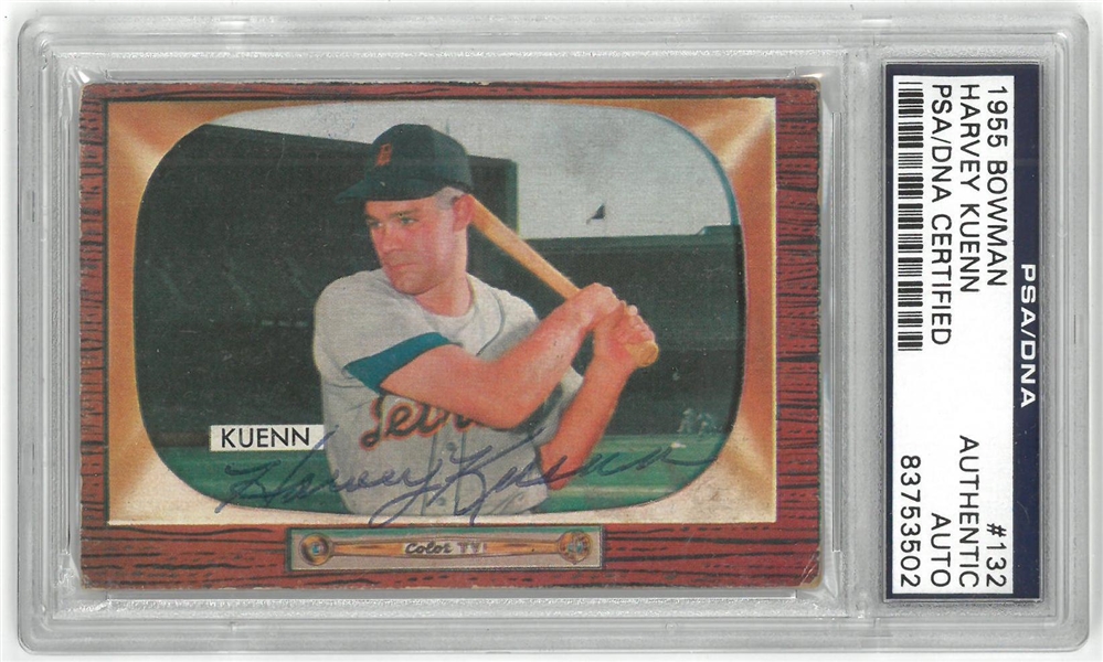 Harvey Kuenn Autographed 1955 Bowman