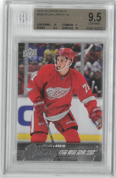Dylan Larkin BAS 9.5 2015/16 Upper Deck RC