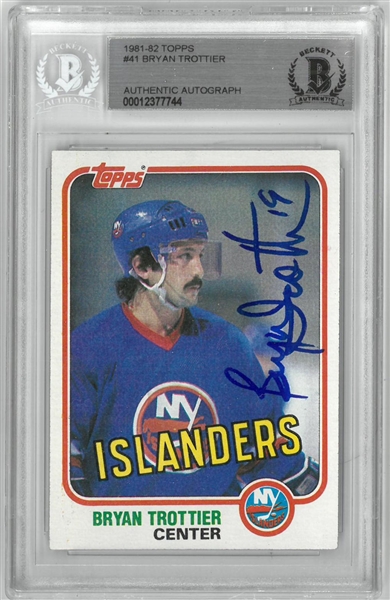Bryan Trottier Autographed 1981/82 Topps