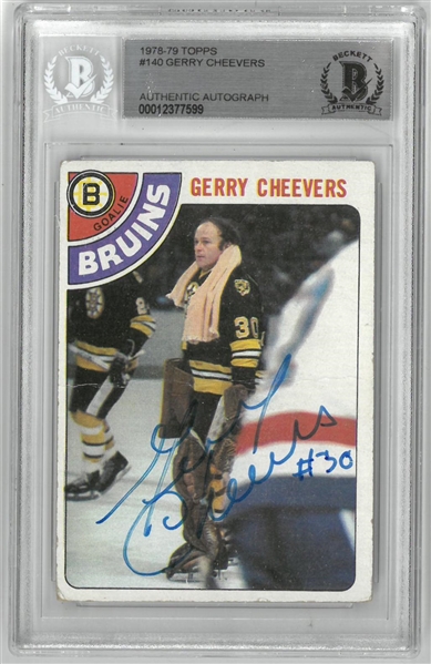Gerry Cheevers Autographed 1978/79 Topps